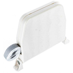 Enrouleur pivotant à appliquer 6m blanc pour sangle de 14mm / pce