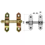 Black Plastic Toggle Latch 150mm per piece