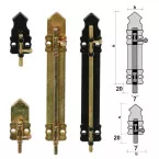 Verrous pour volets battants HGD plastique noir 75mm / pce