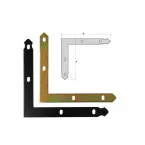 Black Coated HGD Angle Straps / pc