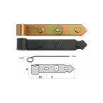 Black Straight Hinges HGD Plastic Coated / pc