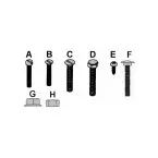 Countersunk Head Metal Screw M6 x 40 for Aluminum Shutter Fittings Black per piece