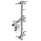 Tige longueur 4600 mm pour espagnolette TORBEL en ALU noir / pce