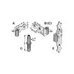 Black Aluminum Screw-On Facade Hinge TORBEL / pc