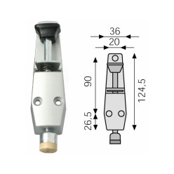 Deurspie 145mm BKS nr. 3933 wit / pce