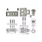 Fapim Titan Lock Strike Plate for Floor / pc