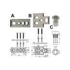 Gâches de sol pour verrou...
