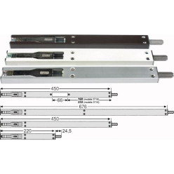 Verrou pour profil ALU sans gorge Fapim Titan 220x24mm / pce