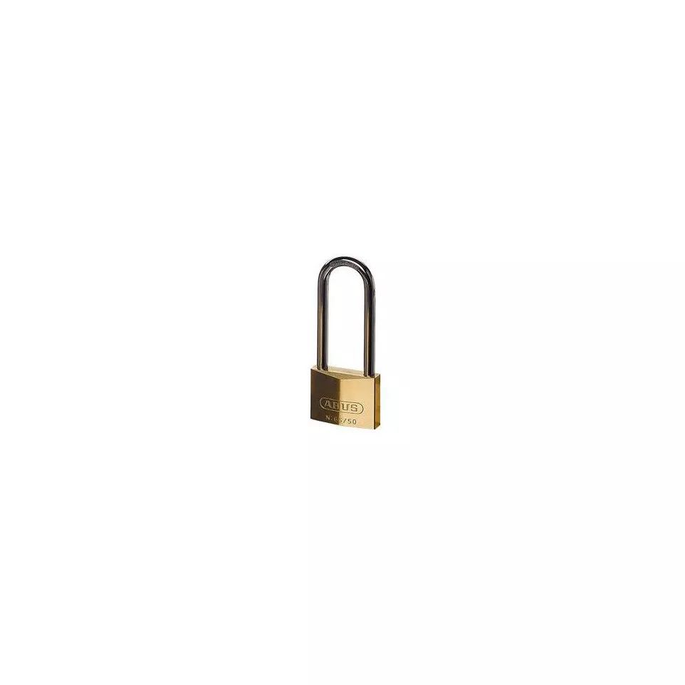 Brass Padlock 50x80mm Long Shackle / pc
