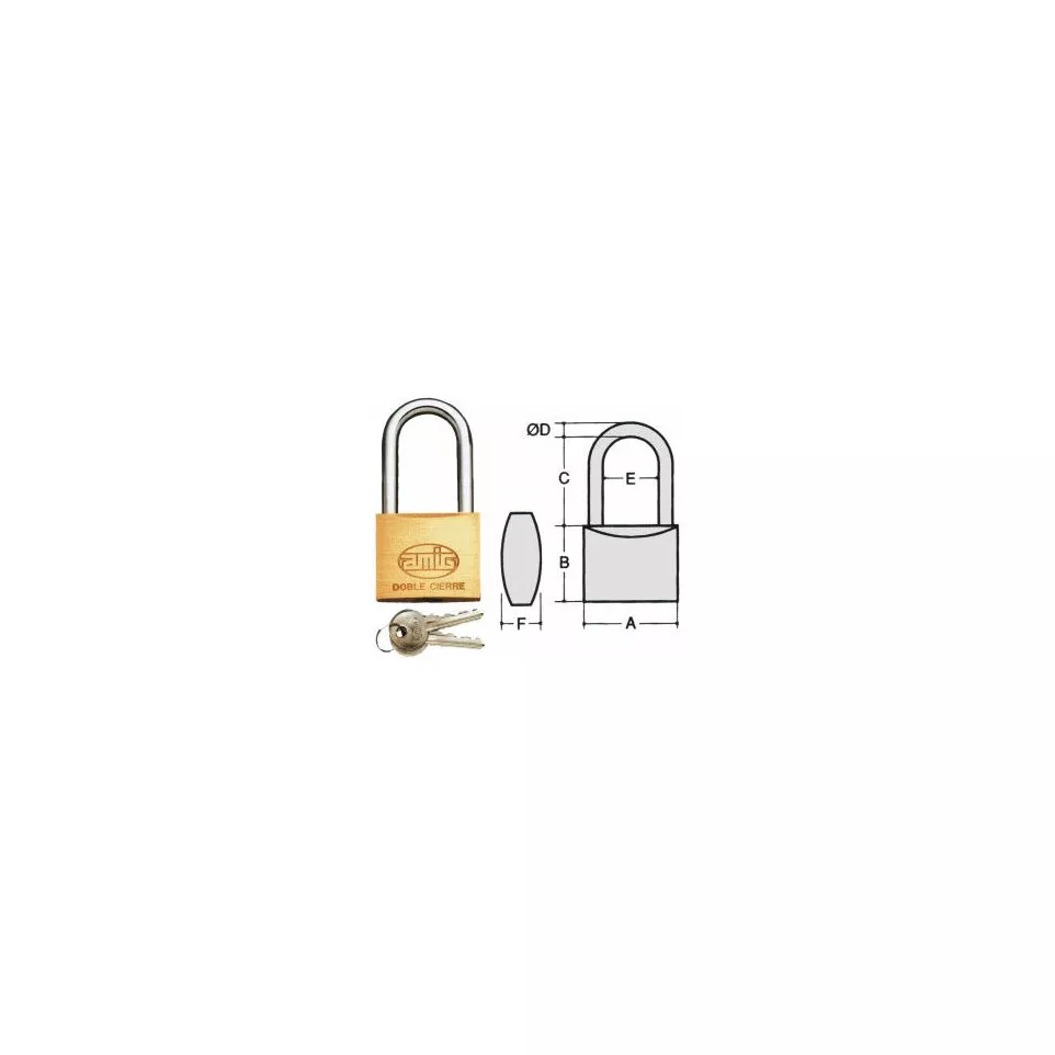 Amig High Shackle Brass Padlock...
