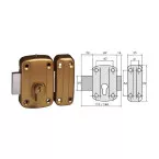 City Arnov surface-mounted lock brown / pc