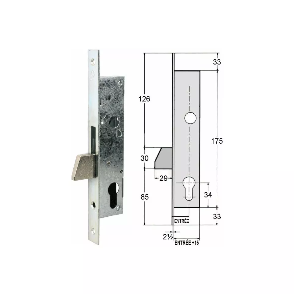 Sluitplaat voor nachtschoot / pce
