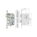Nemef 1269 Mortise Lock / pc