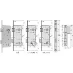Platte ronde sluitplaat voor Litto A1353, A2653 &amp, A1553 inox sloten / pce