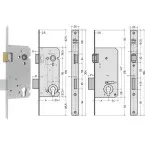Serrures Litto A2609 cylindre PZ 2 tours 60/110 droite / pce