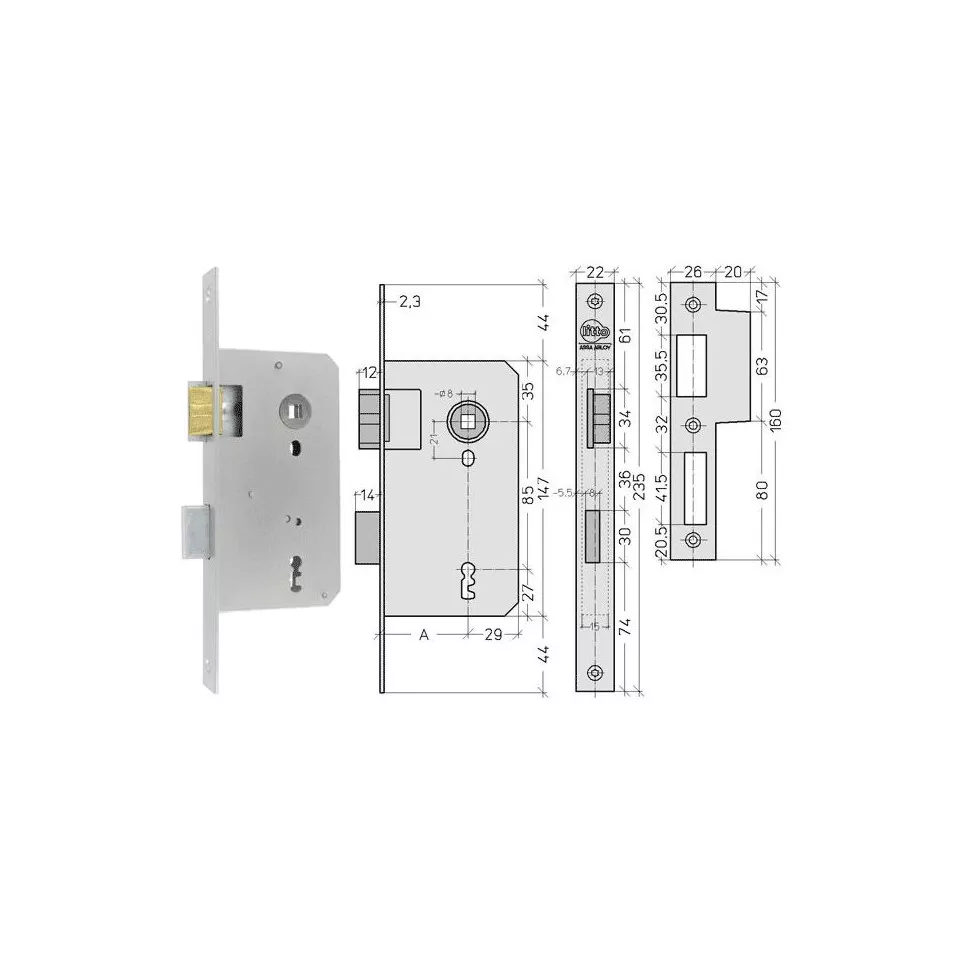 Litto sloten A1126 50/85 rechts / pce