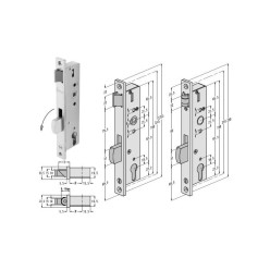 Sobinco Lock 97.3mm Centres PZ with 33/97.3mm Backset per piece