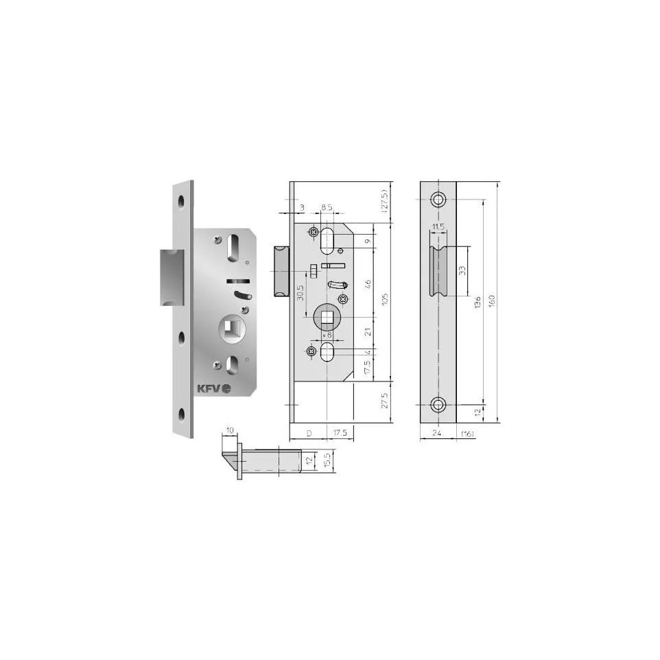 Lançant KFV 68 entrée 24mm / pce