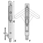 Verrou pour PVC KTR 8037/31 argent 160mm / pce