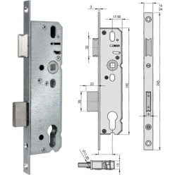 DMS 1049 PZ 55/92mm Square End Faceplate Lock TC 24 per piece
