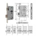 CES DIN Mortise Lock PZW 65/72 Right/DIN L per piece