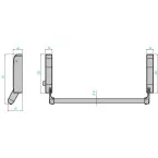 Grey Panic Bar FEB Composit 9501/GR (without round bar) / pc