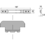 Gâche boîtiers haut/bas (à...