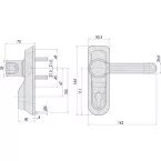CISA exterior anti-vandal lever handle trim white with half cylinder per piece
