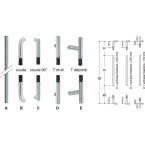 Paire de support T droit...