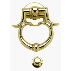 Ringklopper 150mm gepolijst messing / pce