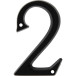 Chiffre de maison '2' aluminium noir 95mm / pce