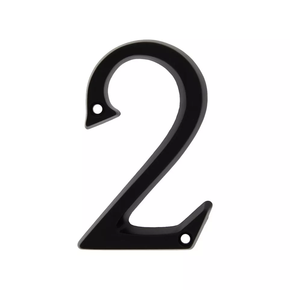Chiffre de maison '2' aluminium noir...