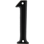 Huisnummer '1' zwart...