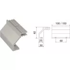 Aluminium steun 100mm Argenta art.171 F1 / pce