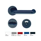 Pair of reinforced nylon door handles 20mm with yellow WC roses / pc