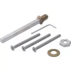 Accessoires tirant boule filetage M12 monté sur 1/2 carré pour épaisseur 72-77 mm / pce