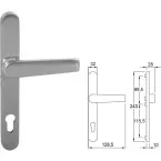 Externe handgreep voor rolluikdoorgang 28 mm dik L&L 92 PZ onbewerkt (te lakken) / pce