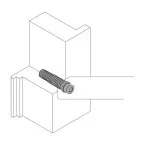 HEWI Simple Fastener BA5.7.2R 45° 40-50MM Wood-PVC / 2 pieces