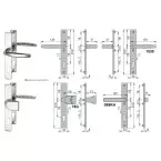 Handgreep + Hoppe Atlanta 92 PZ handgreep (plaat 397N) zwart 9005 buiten / wit 9016 binnen / pce