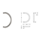 Door Pull Handle C 90° Ø30...