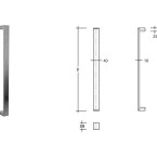Vlakke deurtrekker 40/10mm...