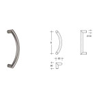 90° gebogen deurgreep Ø30...