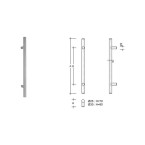 Tirant de porte T droit Ø30...