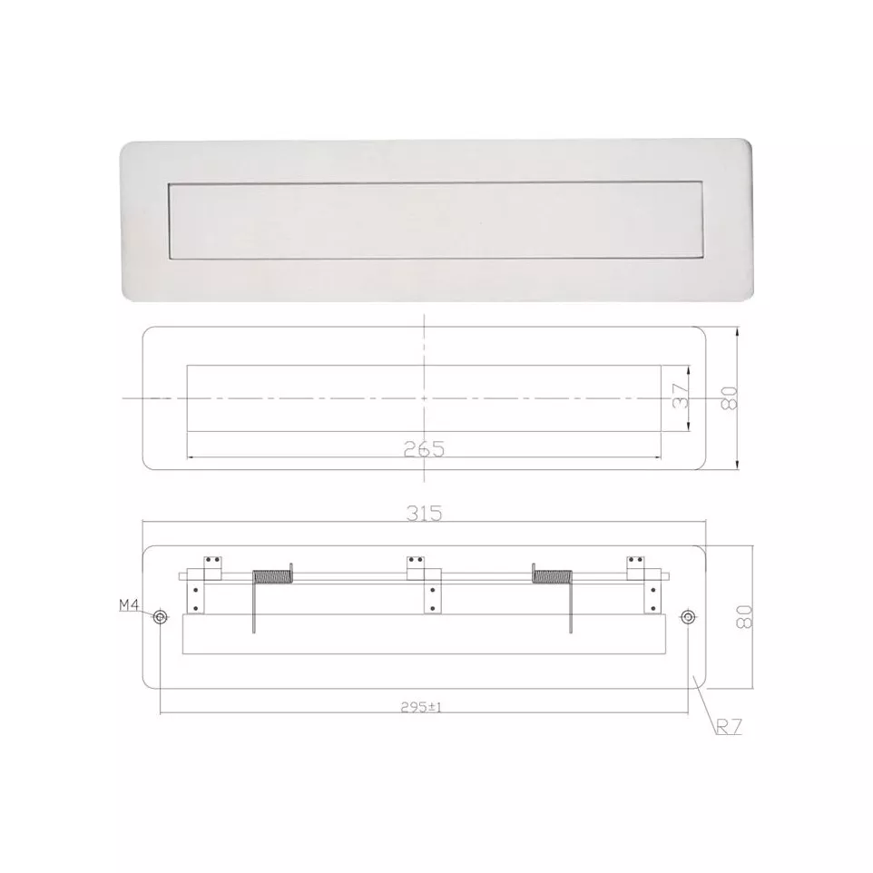 Entrée de lettre inox satiné mat...