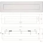 Satin Finish Stainless Steel Mail Slot 315x80mm per piece