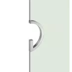 Poignée à encastré pour porte en verre coulissants (8mm) / pce