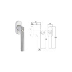 Poignée de fenêtre inox à...