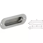 Cuvette intérieur et extérieur arrondis en inox / pce