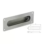 Large Rectangle Stainless Steel Bowl with Rounded Interior / pc