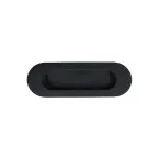 Afgeronde zwart gelakte komgreep 120 x 40mm / pce